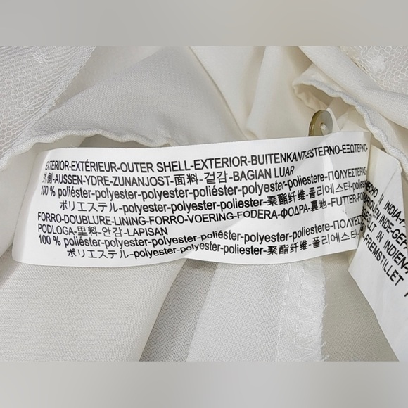 ZARA Short Sleeve Swiss Dot Sheer Tulle Blouse with Embroidered Flowers Medium - Picture 8 of 8